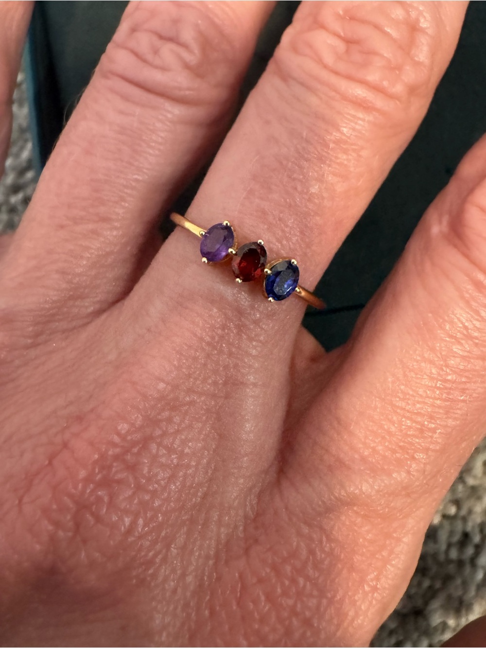 Aurate Custom Birthstone Vermeil Ring with Gemstones